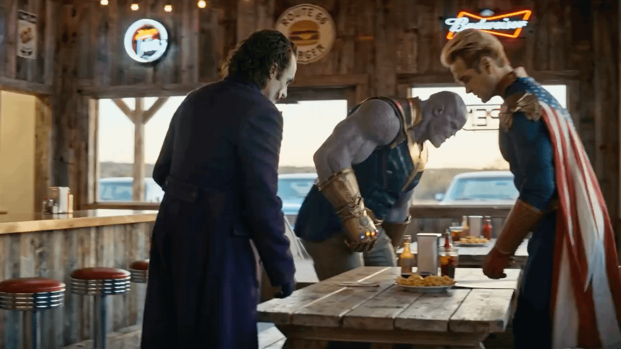 Original image for Seedance 2.0 generated this surreal diner scene with three villains from just a text prompt