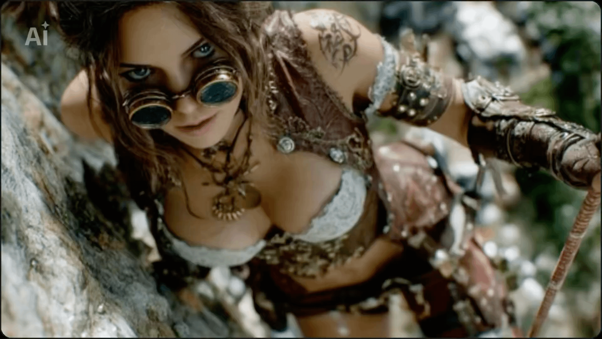 Steampunk Adventurer vs Massive Eagle in Epic Cliff Battle with Seedance 2.0